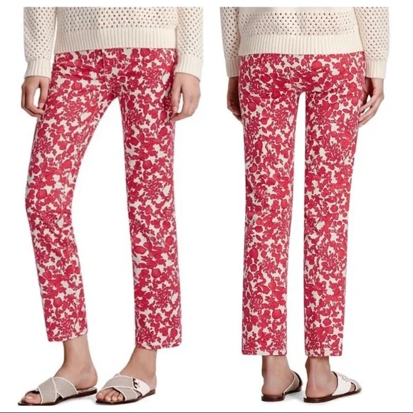 Tory Burch Laurel Cropped Straight Leg Pants - Picture 1 of 8